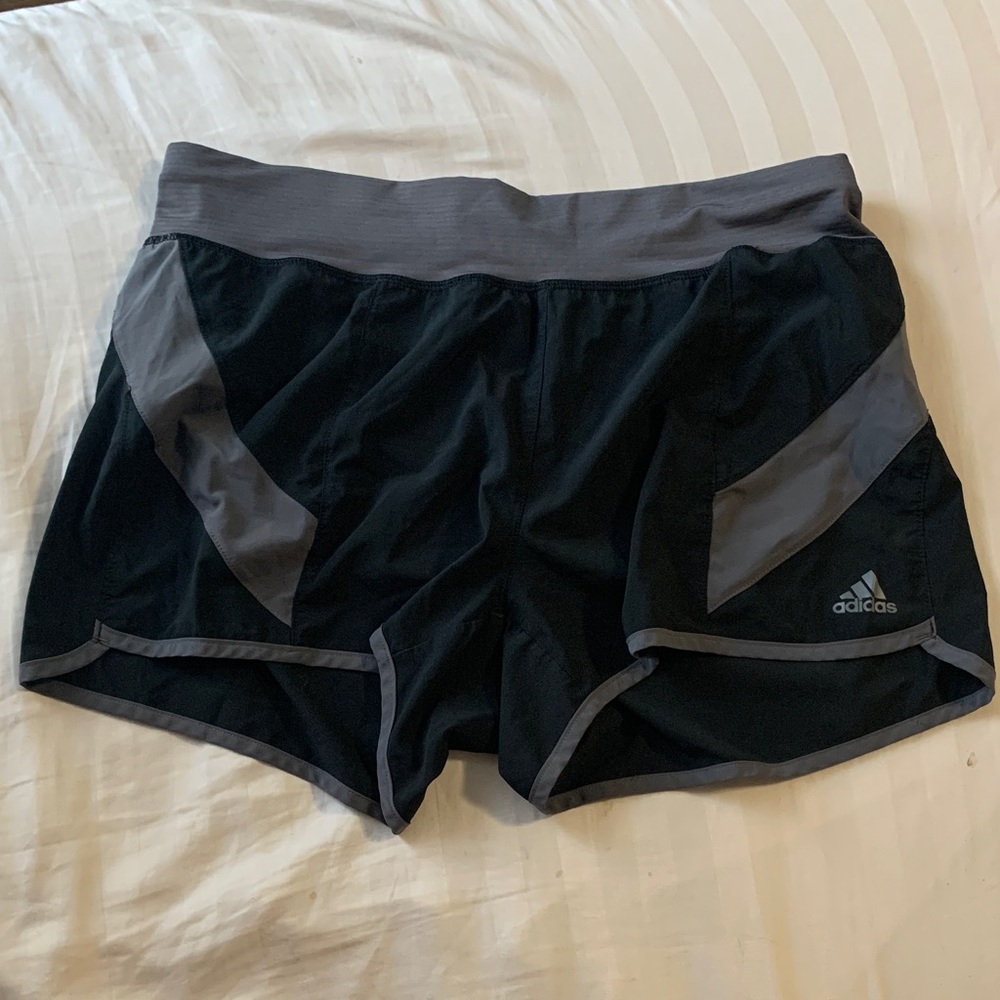 Adidas Women's Athletic Shorts in Black and Gray